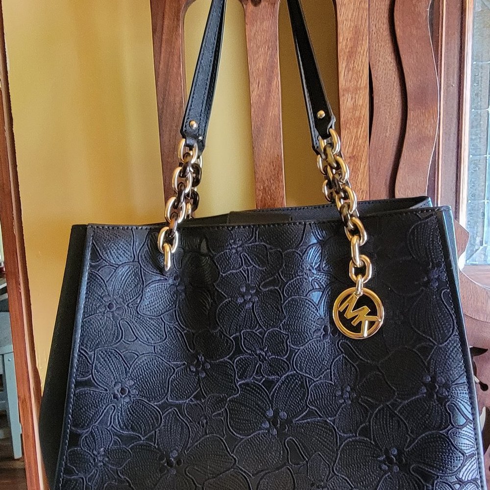 Michael Kors Sofia Large Tote Black Leather